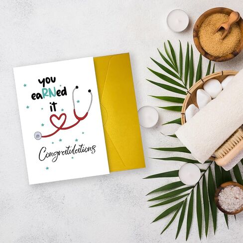 Cute Nurse Graduation Card Gifts for Her, Lovely Nurse Graduation Gift for Friend, Congratulations on Graduation For Nurse, New Nurse Card for Women, RN Card Gift For Daughter Sister in Saudi Arabia