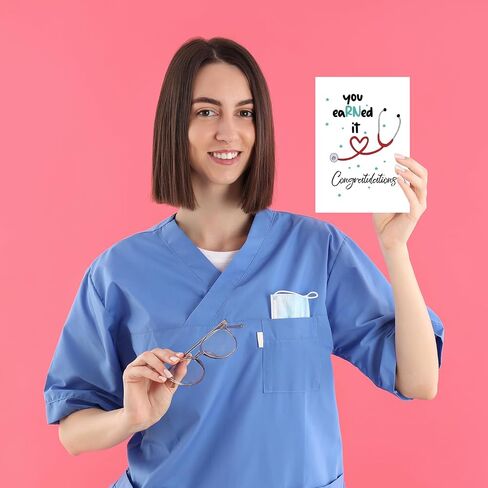 Cute Nurse Graduation Card Gifts for Her, Lovely Nurse Graduation Gift for Friend, Congratulations on Graduation For Nurse, New Nurse Card for Women, RN Card Gift For Daughter Sister in Saudi Arabia