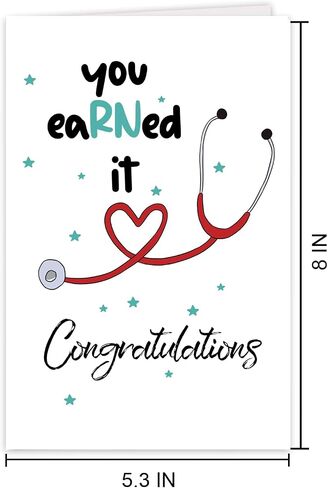 Cute Nurse Graduation Card Gifts for Her, Lovely Nurse Graduation Gift for Friend, Congratulations on Graduation For Nurse, New Nurse Card for Women, RN Card Gift For Daughter Sister in Saudi Arabia