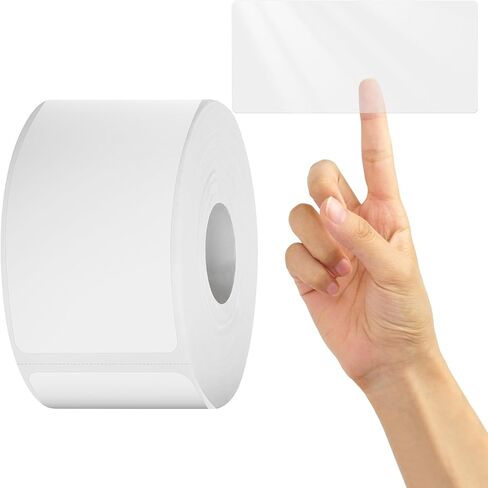 Kinglake Clear Label Fabricors Clear Wefer Seals ملصقات مقاومة للماء 4x2 بوصة 500pcs مستطيلات الحامي الدراسي لحماية باركات حزمة المكتبة والعناوين والأرقام والملصقات in Kuwait
