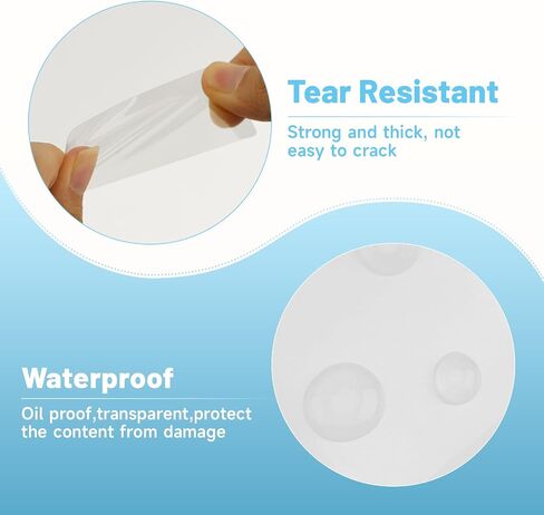 Kinglake Clear Label Fabricors Clear Wefer Seals ملصقات مقاومة للماء 4x2 بوصة 500pcs مستطيلات الحامي الدراسي لحماية باركات حزمة المكتبة والعناوين والأرقام والملصقات in Kuwait