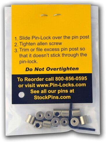 StockPins Pin-Locks – Secure Pin Keepers with Allen Wrench – Ideal for Biker Pins, Disney Pin Collections, and Lapel Pin Safety in Saudi Arabia