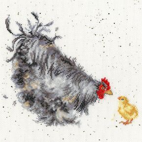 Mother Hen Counted Cross Stitch Kit 26x26cm XHD50