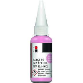 Marabu Alcohol Ink - Pastel Pink - Adorn Your Canvas with The Delicate Touch of Blossoms, Conveying Innocence and Poetic Romance - 20ml Bottle