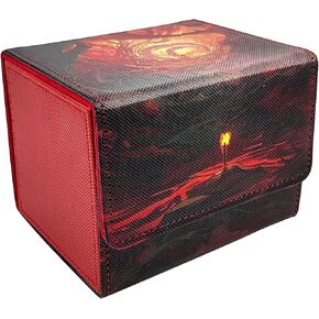 DREAMPASS Deck Box for MTG Cards, Trading Card Storage Box Holds 120+ Sleeved Commander Deck, PU Leather MTG deck Card Box Magnetic Closure –Perfect for Magic: The Gathering (purple)