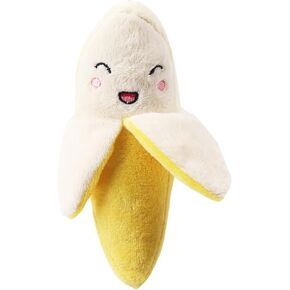 Yellow Pet Plush Toys Puppy Interactive Training Chewing Squeaky Dog Toy for Dogs Cats Puppies,Banana,15 * 6cm，Toys，Dog Squeak Toys