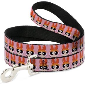 Warner Bros. Durable & Stylish Dog Leash with Snap Closure, The Powerpuff Girls Face Close Up, 4 Feet Long 1.0 Inch Wide