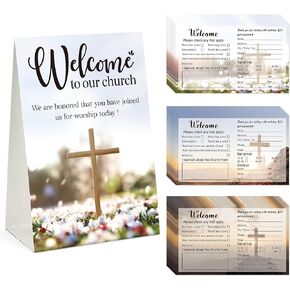 151Pcs Church Visitor Cards Set - Welcome, Prayer Request, Connection Cards - Bulk Pack