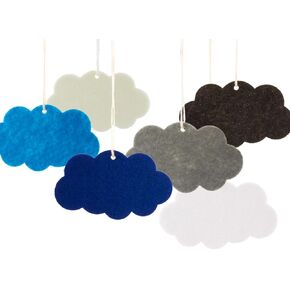Summer-Ray 48 Mixed Color Acrylic Felt Cloud Laser Cutouts Room Decoration Dream Catcher DIY Craft