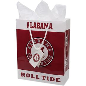 Havercamp University of Alabama Gift Bag – 1 Pc. - Proudly Displaying the Official Alabama Logo & Big AL Mascot. This Roll Tide bag makes every gift exceptional