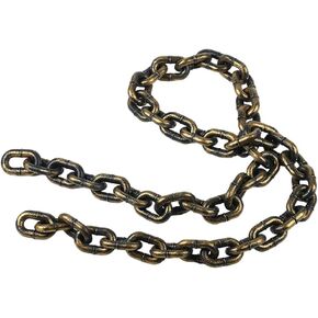 1pcs سلاسل هالوين سلاسل البلاستيك الدعائم الديكور سلسلة السجن السلاسل هالوين الأصفاد زي لزيارته في عيد الهالوين إكسسوارات تأثيري (الذهب)