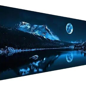 BOHADIY Large Diamond Painting Kits for Adults DIY 5D Lake Moon Full Round Drill Crystal Rhinestone Embroidery Pictures Arts Night Paint by Number Diamond Art Kits for Home Wall Decor 27.5 x 15.7 inch