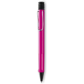 Lamy Safari Ballpoint Pen - Smooth Writing ABS Plastic Luxury Pen with Chrome Wire Clip, Blue Ink, and Molded Pen Grip, Pens for Journaling, Office, or Gift, Great Holiday Stocking Stuffer (Pink)