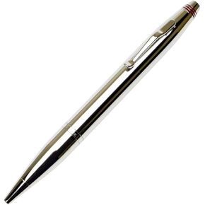 PIPER Trillium - Luxury Ballpoint Pen, Platinum, Medium Point, Twist Mechanism, Refillable, Black Ink