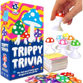 Lucky Egg Trippy Trivia Game - Fun Family Card Games for Kids and Adults - Fast Paced Card Games for Teens and Adults - Perfect for Family Game Night for 2-6 Players with 125 Diversed Questions