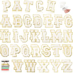 yolev 52pcs الحديد الذاتي اللصق على الحروف chenille رسالة بقع NUMBE بقع لماشية chenill in Kuwait