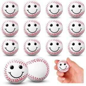 12 Pcs Face Stress Balls Sport Squeeze Balls Mini Stress Relief Balls Smile Foam Balls for School Office Carnival Reward Birthday Party Favors(Basketball)