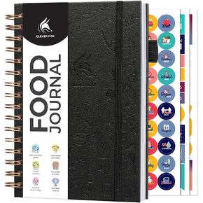 Clever Fox Food Journal Spiral - Daily Food Diary, Meal Prep Planner to Track Calories & Nutrients, Weight Loss Tracker Notebook (Windy Blue)