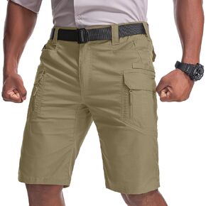 Najury Men's Hiking Cargo Tactical Shorts with Multi Pockets Stretch Water Resistant Outdoor Hiking Fishing Camping