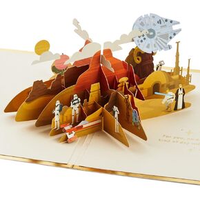 Hallmark Signature Paper Wonder Star Wars Pop Up Birthday Card (Luke Skywalker and Obi-Wan), May the 4th