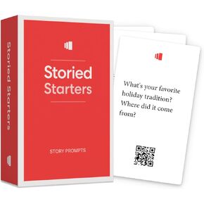 Family Conversation Starter Cards for StoriedBook™, 80 Life Story Questions to Interview with, Get to Know Mom, Dad, Grandma and Grandpa, Perfect for Game Night or Family Reunion, Cards Only