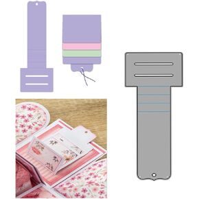 Push and Pull Mechanism Cards Metal Die Cuts, Push and Pull Mechanism Cards Cutting Dies Cut Stencils for DIY Scrapbooking Cards Decorative Embossing Paper Dies for Scrapbooking Card Making