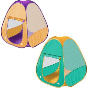 2 PCS Kids Play Tent Tent Tent For For Girls and Boys ， الإعداد التلقائي ولعب القلعة القابلة للطي.