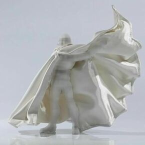 E4-01 1/12 Scale Custom White Wired Cape (No Figure)
