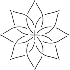 Quilting Creations Continuous Floral Border Quilt Stencil, 6"