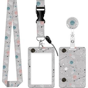 ID Badge Holder with Lanyard,Fashionable Retractable Badge Holders Reels with Lanyards Adjustable, for Women Kids Teacher Nurses Doctor Student(Cute Pink Cowgirl Boots)