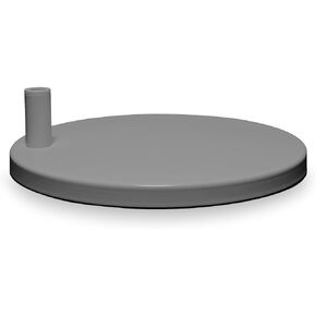 Neatfi 9.84" Diameter Round Weighted Base, 19.62 Pounds, Compatible with Desk Lamps and Magnifying Lamps for Home Office Use (White)
