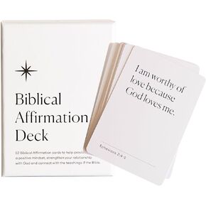 Biblical Affirmation Deck | Scripture Cards, Prayer Cards, Faith Cards | 52 Card Deck of Positive Religious Affirmations For Men and Women | Bible Teachings | Bible Verse Cards