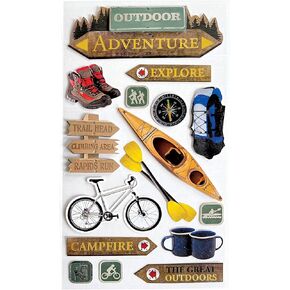 Paper House Productions Die-Cut Dimensional & Foil Accent Scrapbook Sticker Sheet - U.S. National Parks
