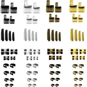 80pcs Zipper Repair Kit, #3, 5, 8, 10 Metal Zipper Latch Slider Retainer and Insertion Pin, Zipper Repair Slider Zipper Bottom and Top Stoppers for Jackets Bags Coats Repairing DIY (4 Colors)
