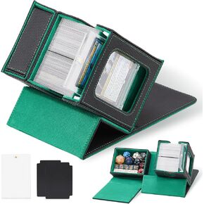 Patented MTG Commander Deck Box with Display Window, MTG Deck Box Holds 100+ Double-sleeved Cards with Dice Tray, EDH Deckbox Fits for Magic Commander TCG Cards, Pink & Black