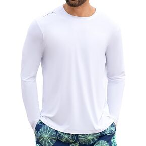 ملاك موسم القمصان الطفح الجلدي للرجال طويلة الأكمام الصيفية شمس شمس upf 50 Quick Dry Gray Phaterproof Swim Shirt في الهواء الطلق. in Kuwait