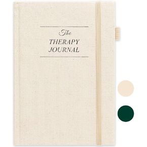 JUBTIC Therapy Journal - Self-Care and Mental Health Journal for Women with Monthly Reflection, Hardcover Life Planner and Healing Journal with Prompts for Daily Gratitude (A5 size)-Pine Green