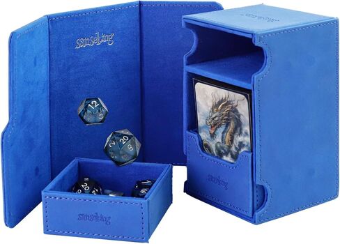 Commander Deck Box with Dice Tray - Brown Leather - MTG Card Box in Saudi Arabia