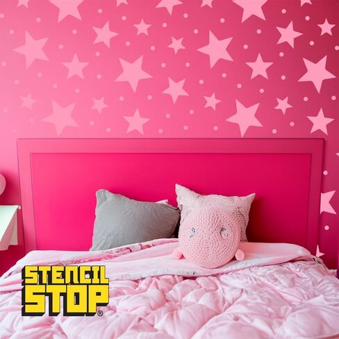 Star Stencil – 18 x 18 Inches, Reusable Stencil for Painting on Wood, Walls, Fabric, Canvas, and DIY Crafts – Durable Plastic for Art and Home Decor in Saudi Arabia
