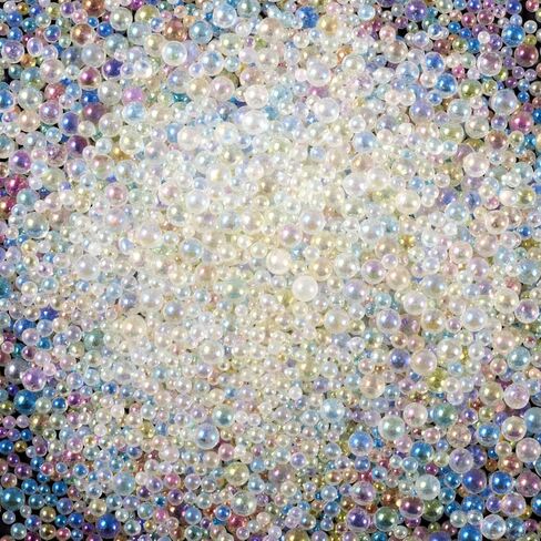 1-3mm Tiny Glass Bubble Beads Iridescent Crystal Mini Beads No Hole Water Droplet Small Glass Balls for Nail Art Crafts DIY Resin Filler Jewelry Making Supplies in Saudi Arabia