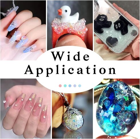 1-3mm Tiny Glass Bubble Beads Iridescent Crystal Mini Beads No Hole Water Droplet Small Glass Balls for Nail Art Crafts DIY Resin Filler Jewelry Making Supplies in Saudi Arabia