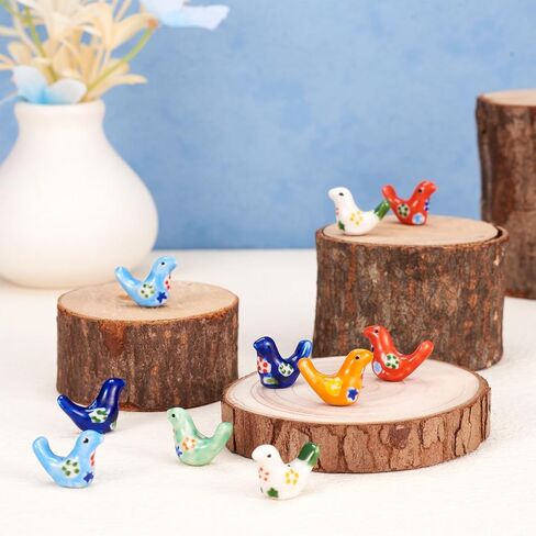 10Pcs Handmade Porcelain Beads Pigeon with Pattern Beads Porcelain Colorful Bird Loose Spacer Beads 12.5-13mm for DIY Craft Bracelet Necklace Earring Making in Saudi Arabia