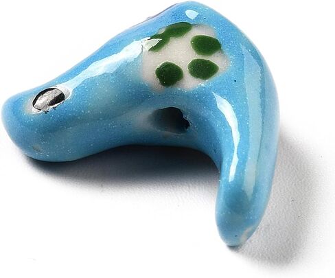 10Pcs Handmade Porcelain Beads Pigeon with Pattern Beads Porcelain Colorful Bird Loose Spacer Beads 12.5-13mm for DIY Craft Bracelet Necklace Earring Making in Saudi Arabia