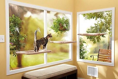Oster Sunny Seat Window-Mounted Cat Bed, 50 Pounds in Kuwait