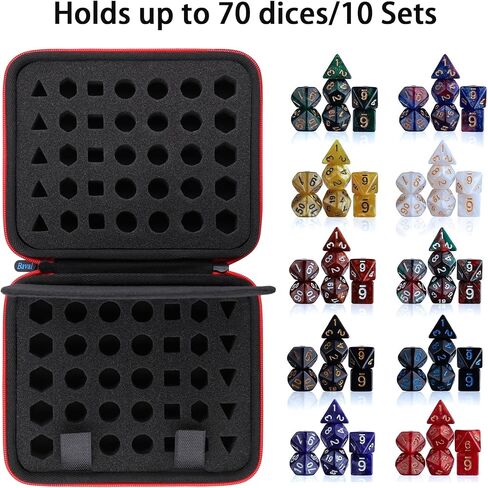 Bavel DND Dice Case with Detachable dice sponge and tray, D6 D20 Dice Set Case for Dungeons and Dragons RPG MTG Table Games in Kuwait
