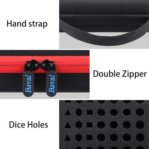 Bavel DND Dice Case with Detachable dice sponge and tray, D6 D20 Dice Set Case for Dungeons and Dragons RPG MTG Table Games in Kuwait