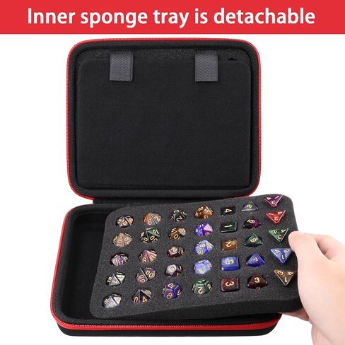 Bavel DND Dice Case with Detachable dice sponge and tray, D6 D20 Dice Set Case for Dungeons and Dragons RPG MTG Table Games in Kuwait