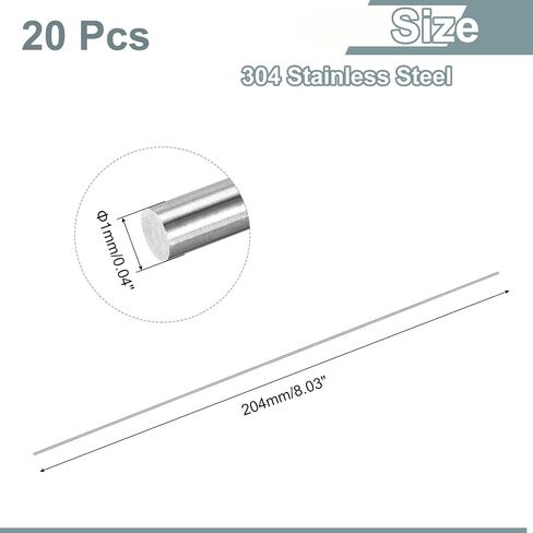 uxcell 5Pcs 304 Stainless Steel Rods, 5.5mm x 407mm Metal Solid Shaft Round Rod Lathe Bar Stock for Model Plane Cars Ship DIY Craft Metal Working in Saudi Arabia
