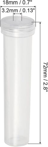 PATIKIL Floral Water Tubes with Cap, 30 Pcs 0.6" ID x 2.8" Plastic Bottle for Plants Flower Arrangement, White in Saudi Arabia