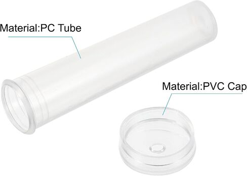 PATIKIL Floral Water Tubes with Cap, 30 Pcs 0.6" ID x 2.8" Plastic Bottle for Plants Flower Arrangement, White in Saudi Arabia